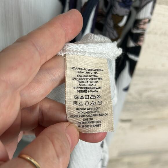 Free people White Combo Electric Orchid Tunic Tree Swing Top Women’s Size Small - Picture 7 of 7